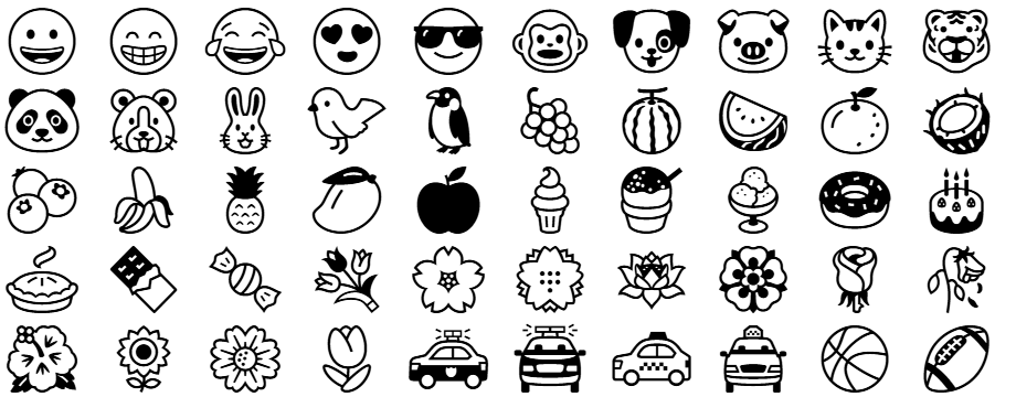 【Noto Emoji】字体渲染效果